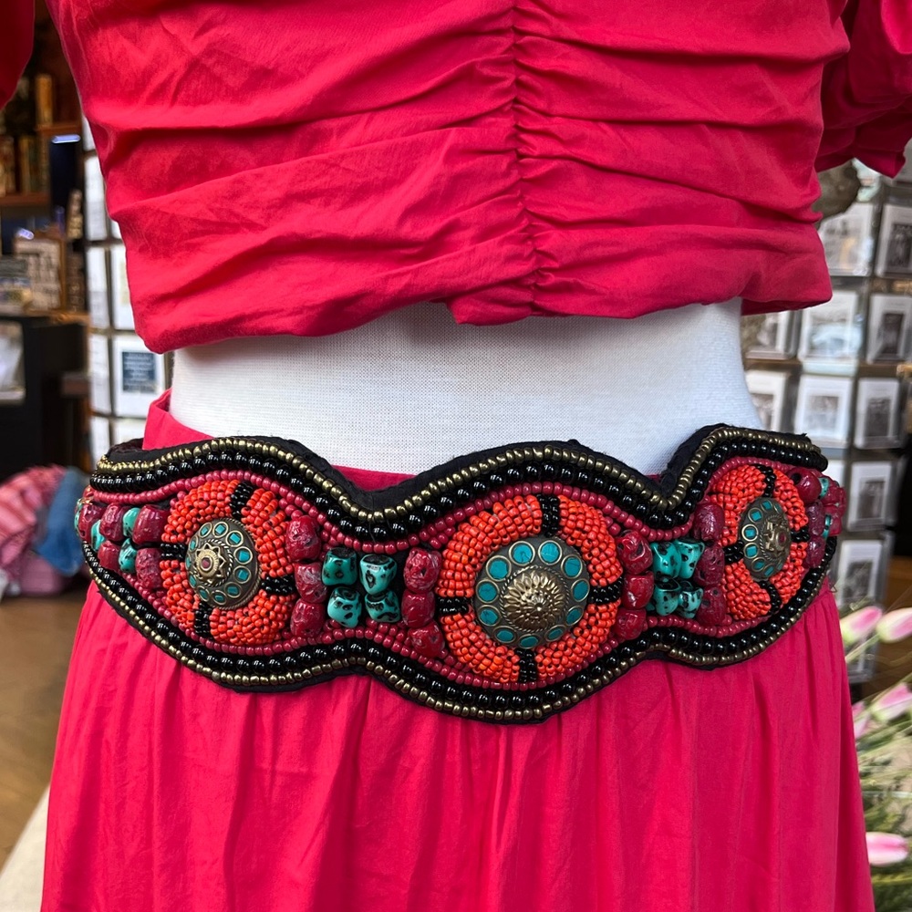 Hand-Beaded Nepali Belt